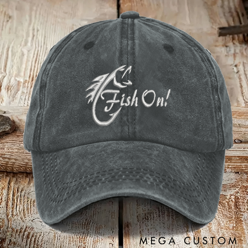 Personalized Embroidered Fishing Hat Classic Baseball Cap Fishing Hat Fisherman Gift Bass Fishing Hat Perfect Gift for Outdoor Adventure and fishing Lover