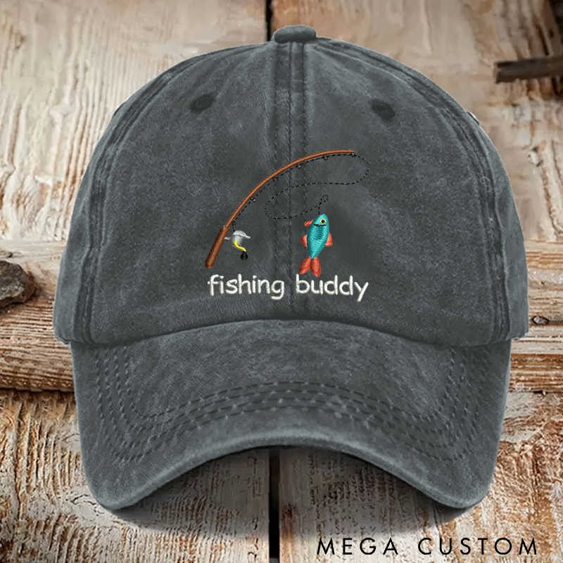 Personalized Embroidered Fishing Hat Fishing Hat Low Profile Baseball Cap Perfect Gift for Angler and Outdoor Adventure