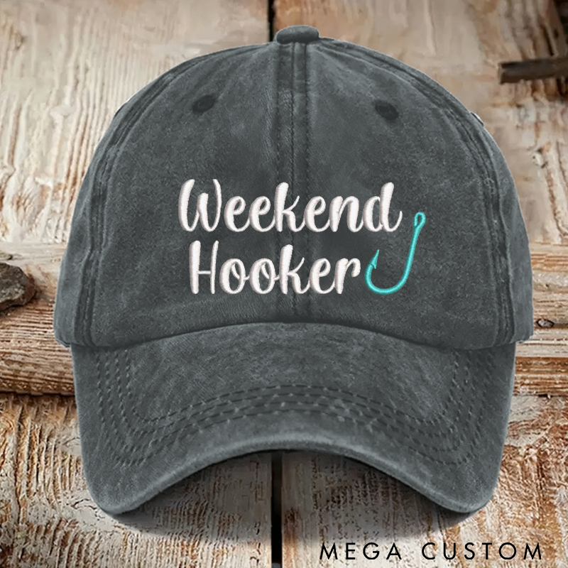 Personalized Embroidered Fishing Hat Baseball Cap or Ponytail Hat Fishing Hat Fishing Gift Custom Fishing Hat Angler Fishing Gift