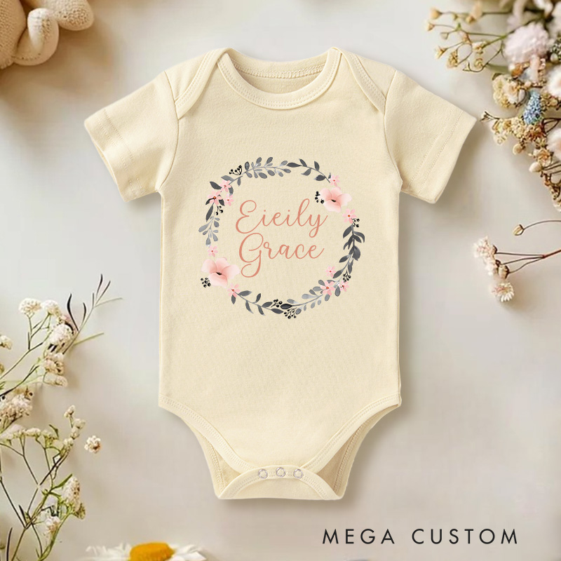Personalized Name Baby Girl Onesie Baby Shower Gift