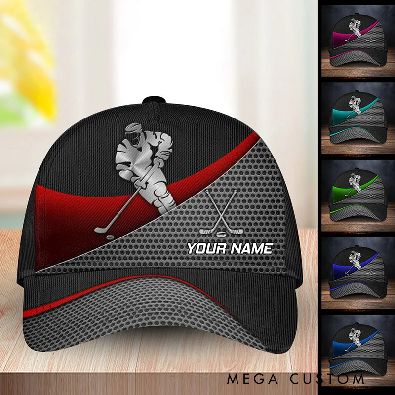 Personalized Ice Hockey Cap with Custom Name and Design Options