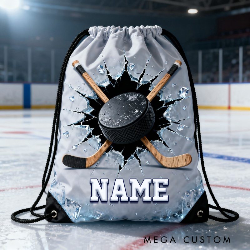 Personalized Ice Hockey Organizer Bag with Custom Name Design