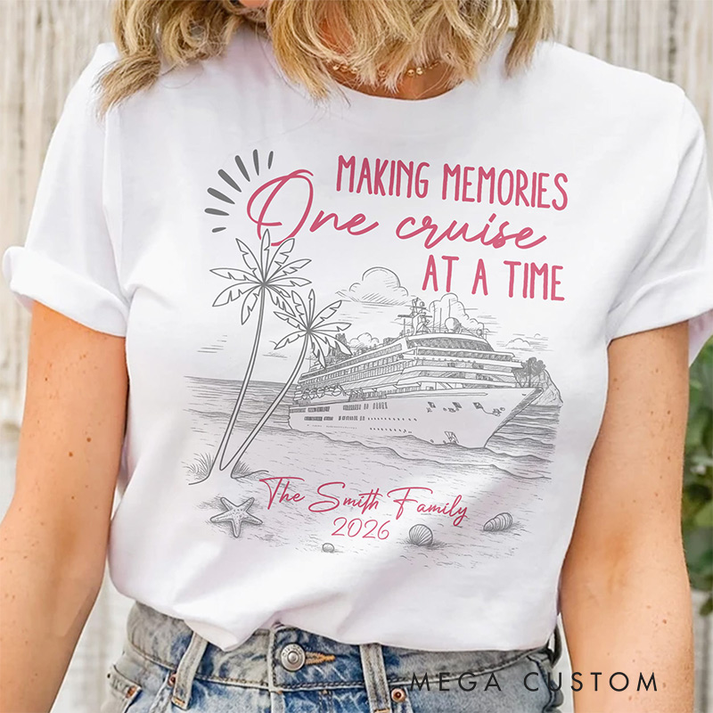 Personalized Making Memories One Cruise At A Time Shirt Family Tees Gift for Family Couple