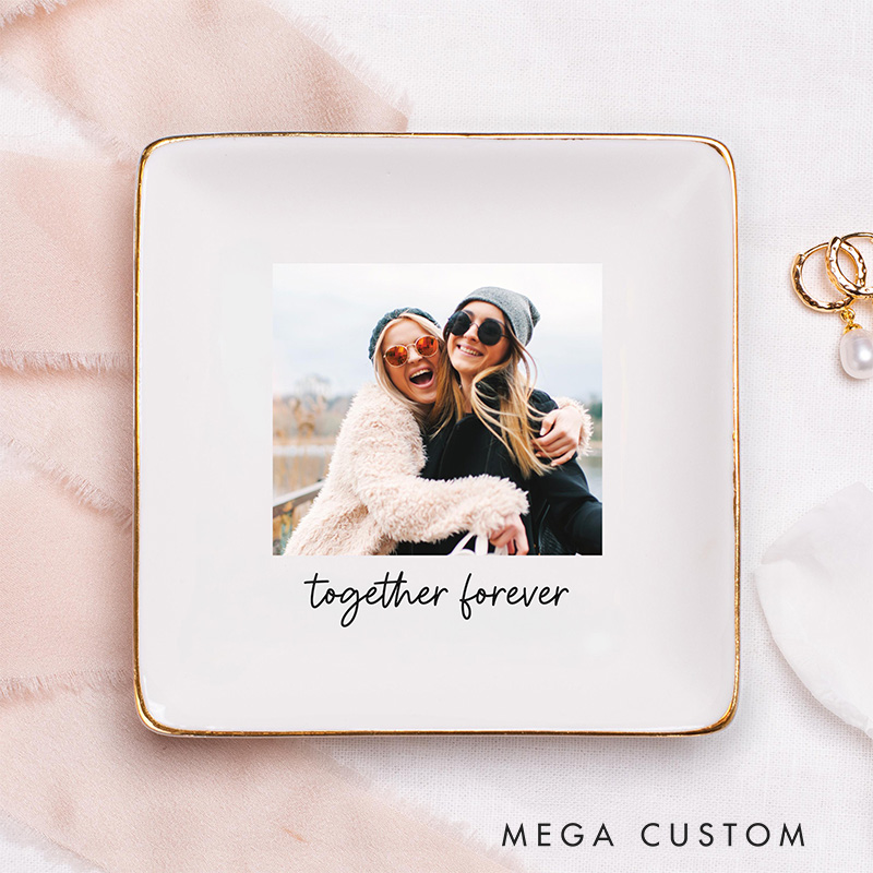 Personalized Photo Trinket Tray Photo Gifts for Mothers Day Gift Mom Ring Dish Jewelry Storage Gifts for Mom Photo Gift Photo Trinket Dish
