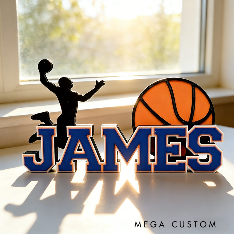 Personalized Basketball Name Sign Featuring Custom Design