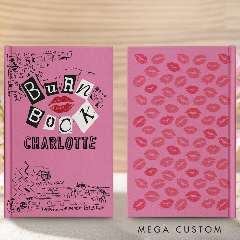 Personalized Trendy Pink Theme Custom Name Fashion Mark Pattern Creative Journal Gifts For Girl Daughters Friends