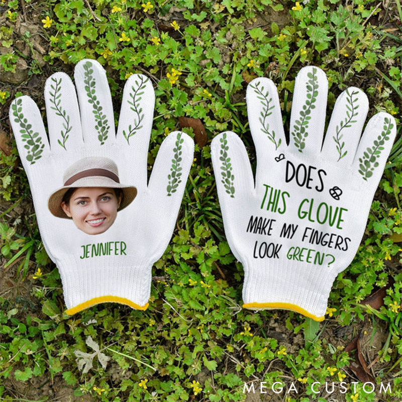 Personalized Does This Glove Make My Fingers Look Green Garden Gloves Flower Work Gloves Garden Gloves for Women Gardening Protective Gloves Outside Gloves Gardening Lovers Gift