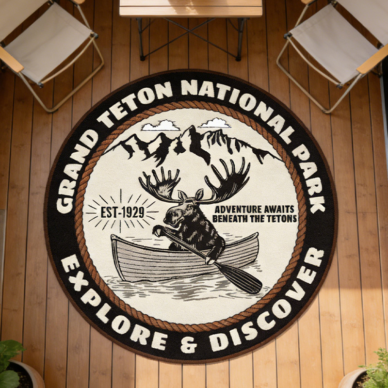 Personalized National Park Adventure Rug Outdoor Hiking Nature Rug Outdoors Adventure Gift