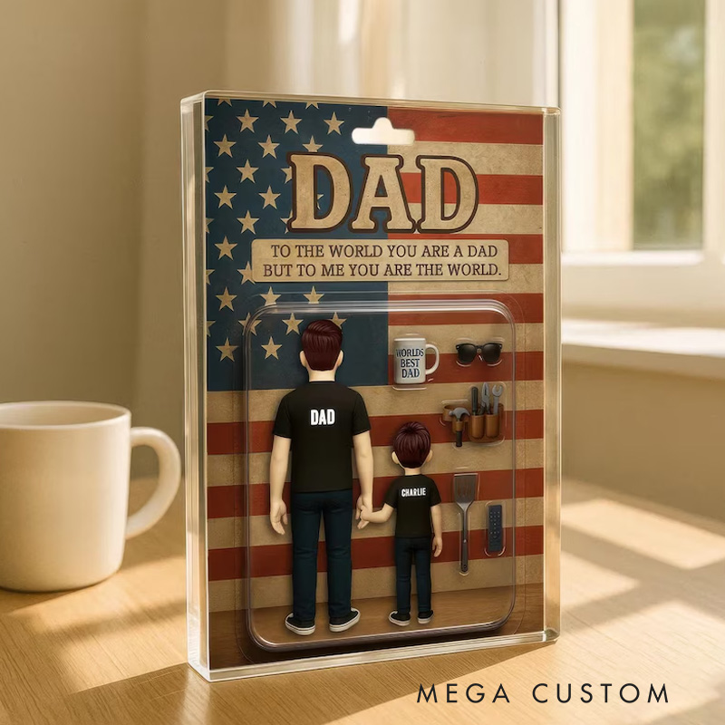 Personalized Dad Acrylic Block Plaque Father's Day Gift