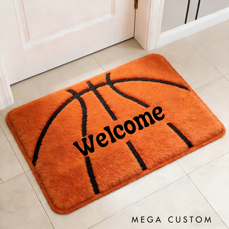 Personalized Basketball Rug with Custom Name and Unique Design
