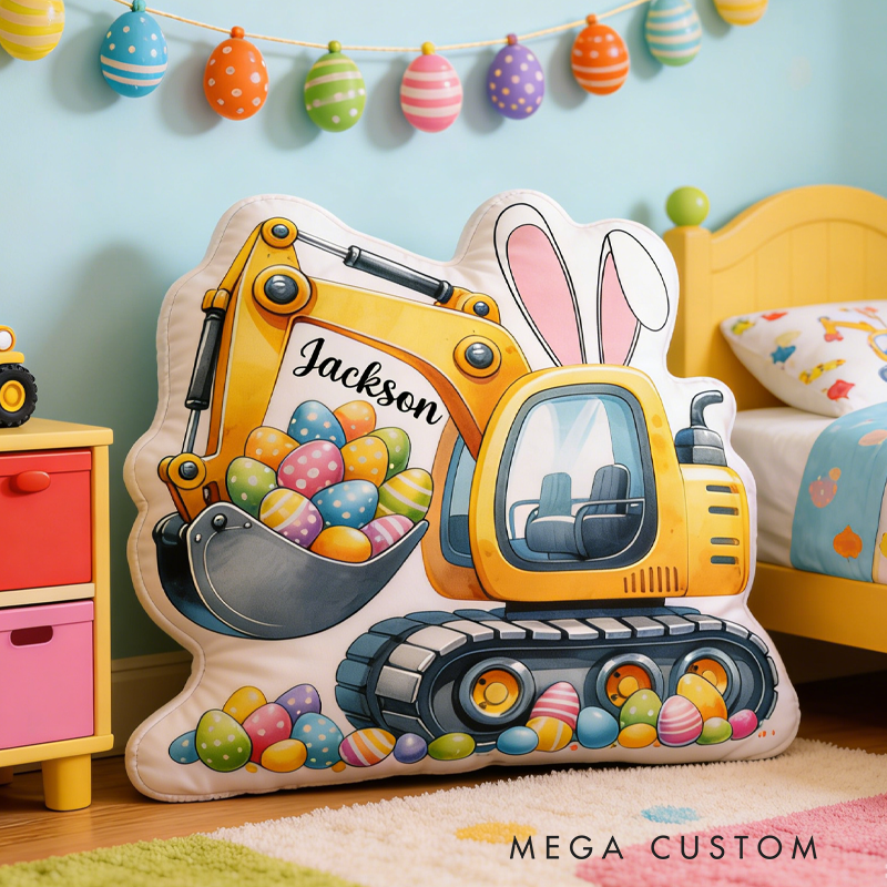 Personalized Easter Tractor Graphic 3D Print Pillow Birthday Gifts Funny Gifts Easter Gifts 