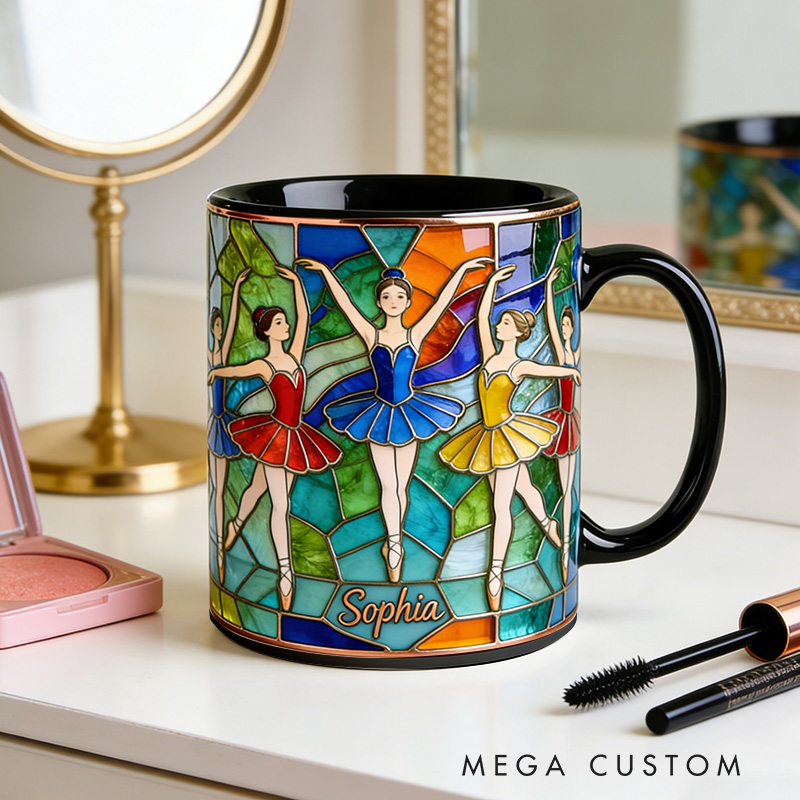Personalized 2D Flat Vibrant Ensemble Ballet Mug Dancer Mug Ballet Dance Lover Mug Dancing Gift Coffee Mug