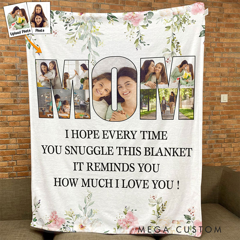 Personalized Photo Blanket This Blanket Reminds You How Much We Love You Gift for Mom Mother's Day