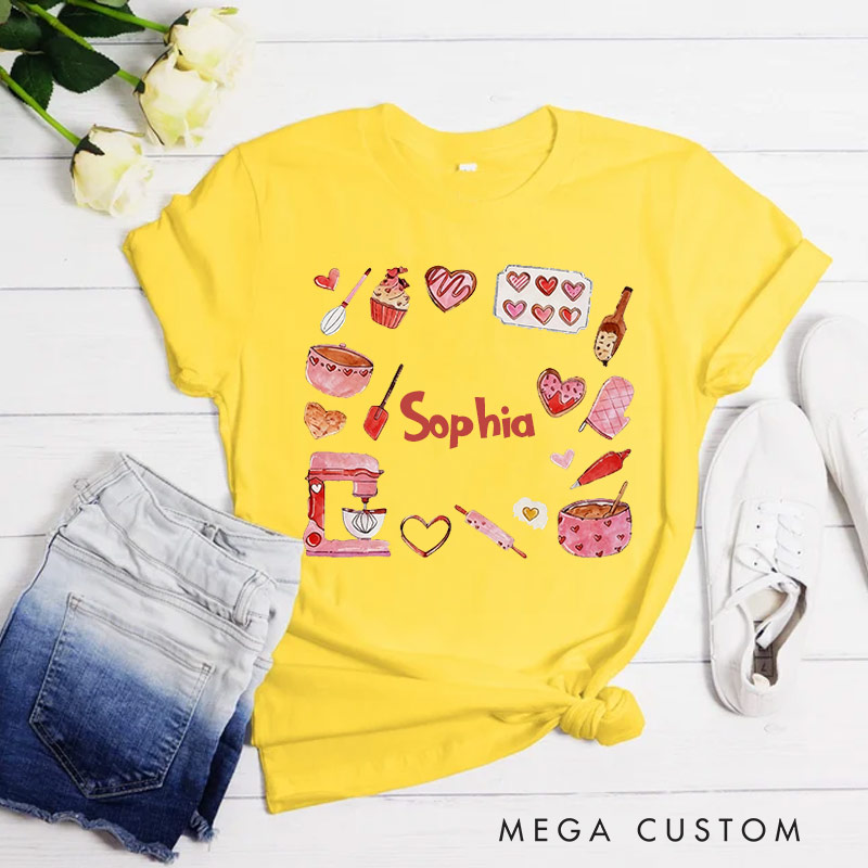 Personalized Baker Valentine Shirt Sweet Valentine Gift for Baking Lovers