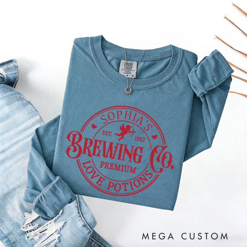 Personalized Brewing Co. Cupid's Love Options Sweatshirt with Name Xoxo Sweatshirt Valentine Baking Shirt Cozy Valentine's Day Gift for Women Baking Lover Her