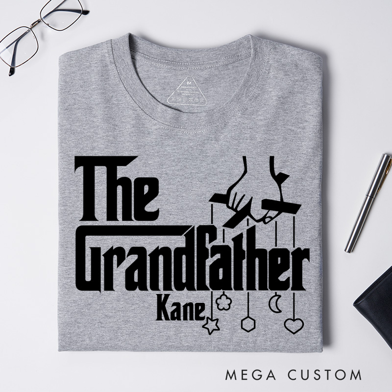Personalized The Grandfather T-Shirt Gift for Grandpa Paternity Shirt Fathers Day Gift Baby Announcement Shirt Grandpa to Be Pregnancy T Shirt