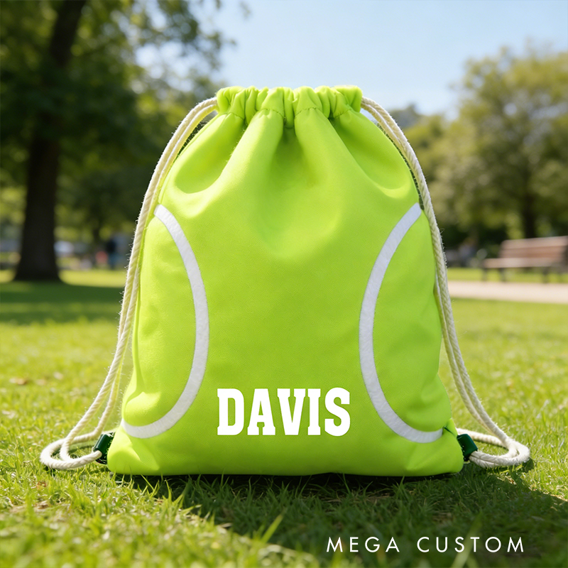 Personalized Tennis Ball Organizer Bag with Custom Name for Active Lifestyles