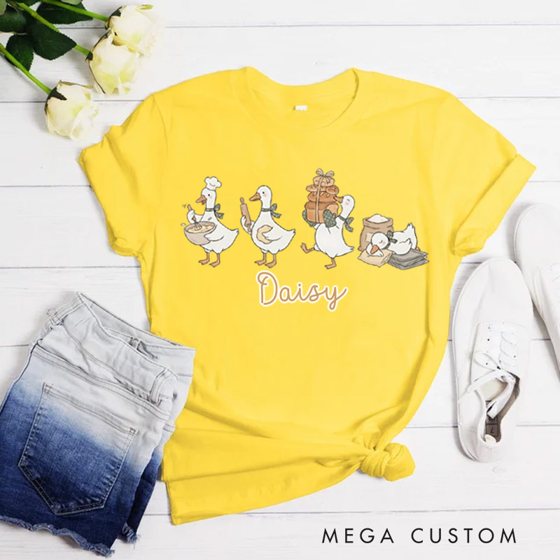 Personalized Baking Goose shirt Funny Baker Shirt Sourdough Gift Cute Chef Shirt for Baking Lovers