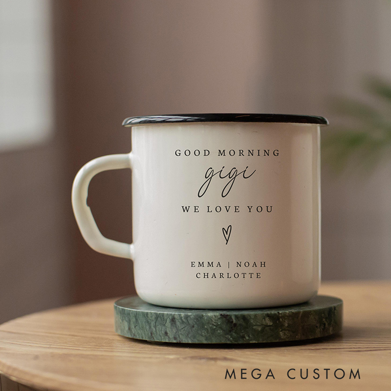 Personalized Grandma Mug Gift from Grandkids Custom Gifts for Gigi Nana Unique Grandmother Present from Grandchildren Morning Coffee Cup