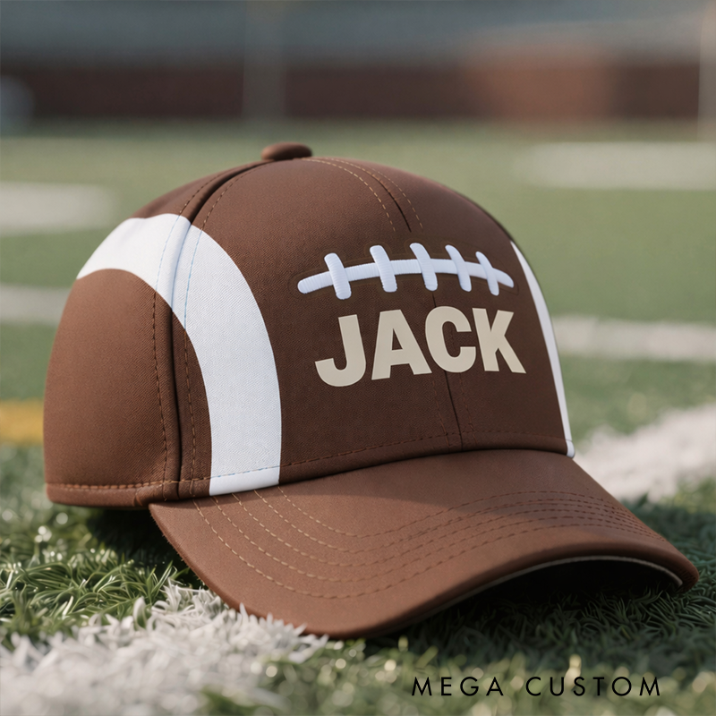 Personalized American Football Cap with Unique Custom Name Design