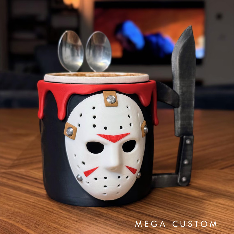 Personalized Horror Ice Cream Pint Holder with Spoon Slots Eco-Friendly 3D Print