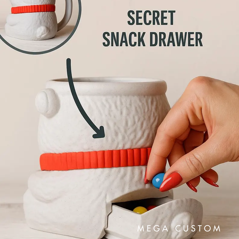 Cartoon Red Scarf Rabbit Ice Cream Pint Holder 3D Printed with 2 Spoon Slots Cozy Birthday Gifts for Kids