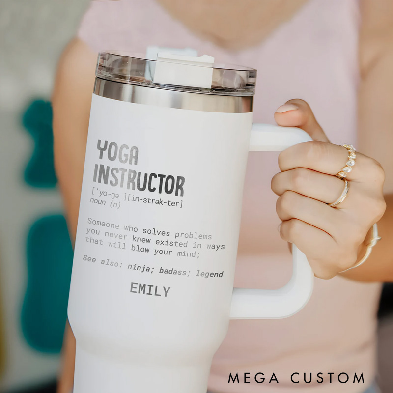 Personalized Yoga Instructor 40oz Tumbler Custom Yoga Engraved Cup Yoga Teacher Gift for Her Sports Tumbler Gift for Women