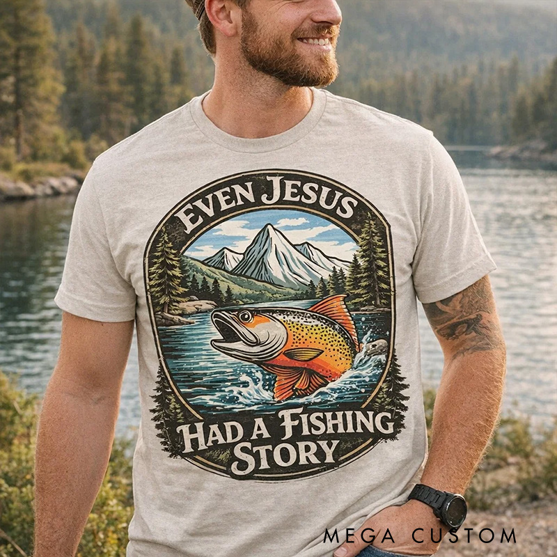 Personalized Biblical Fishing T-Shirt Fisherman T-Shirt Funny Fishing Tee Outdoor Fishing Lover Gift