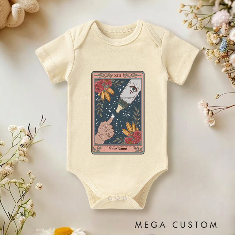 Personalized The Bottle Tarot Card Baby Onesie Baby Breastfeeding Tarot Gift