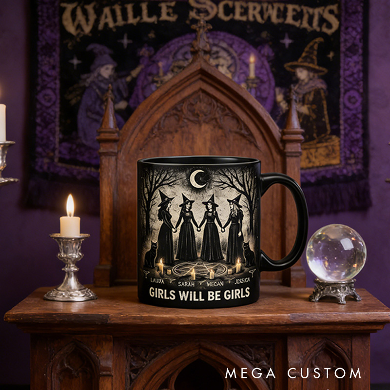 Personalized Girls Will Be Girls Magical Mug Coffee Mug Magic Lover Mug Witchcore Gift Coffee Mug