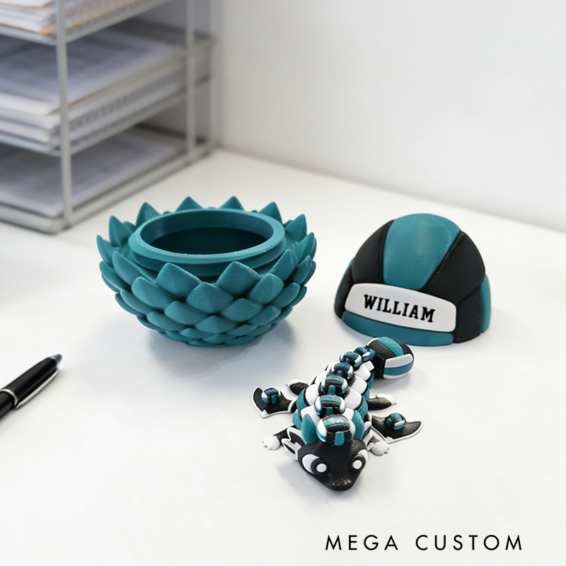 Personalized 3D-Printed Volleyball with Custom Name Design