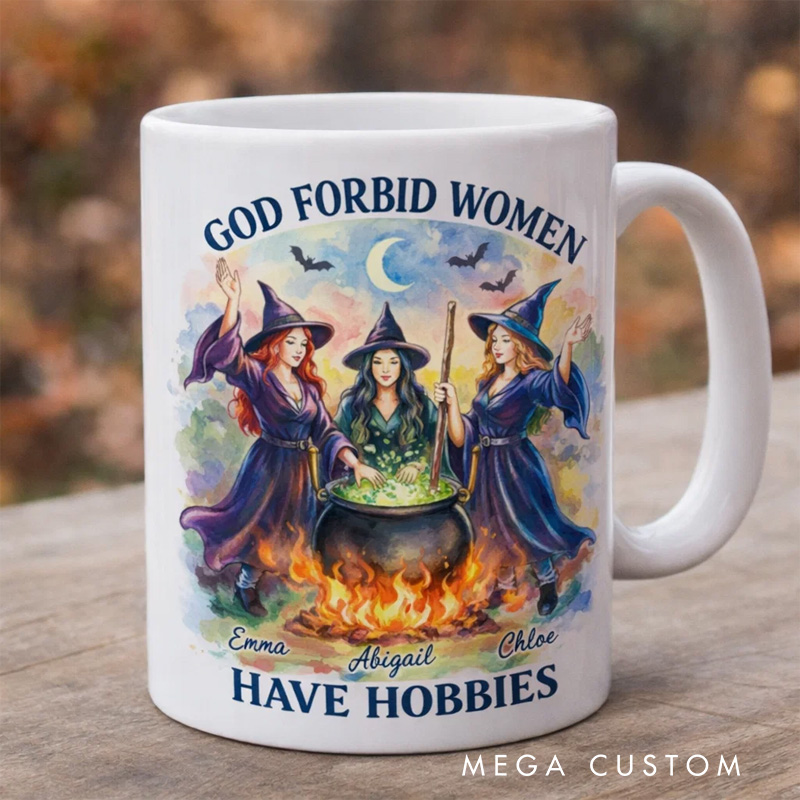 Personalized God Forbid Women Have Hobbies Magical Mug Coffee Mug Magic Lover Mug Witchcore Gift Coffee Mug
