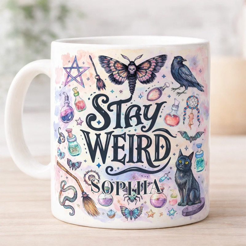 Personalized Stay Weird Magical Mug Coffee Mug Magic Lover Mug Witchcore Gift Coffee Mug