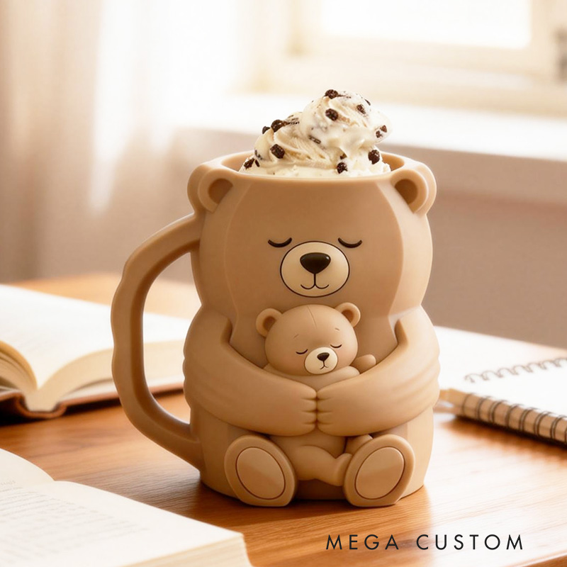 Personalized Bear Ice Cream Pint Holder Cute Custom Freezer Accessory for Kids and Adults Unique Gift for Birthday Fun Kitchen Decor Animal Design