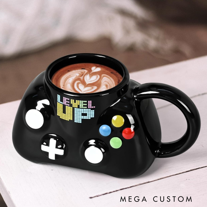 Personalized Gamer Controller Mug Custom Teenagers and Boys Gamer Coffee Cups Gamer Gift for Brother Boyfriend