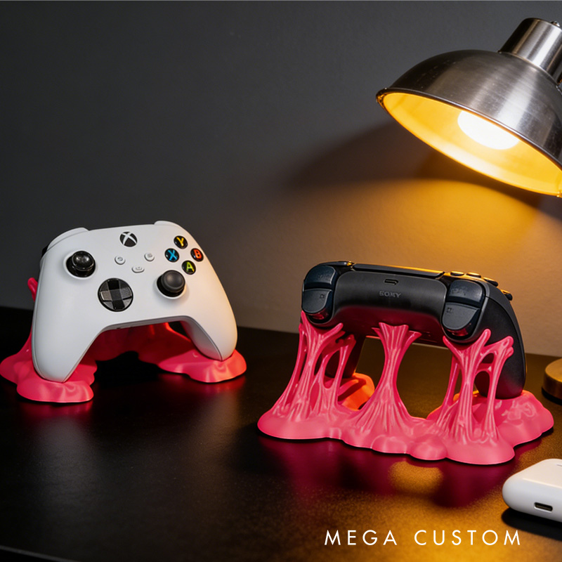 Personalized Spooky Slime Game Console Controller Stand for PS5 And Xbox Series Game Controllers Holder Gamer Gift 3D Printed Gift for Game Lovers