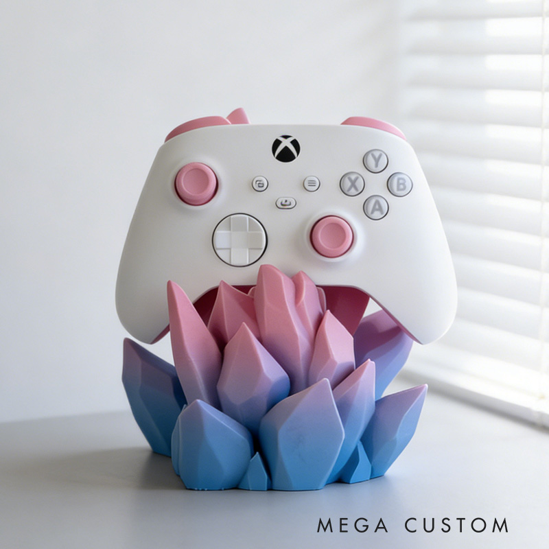 Personalized Crystal Controller Dock Video Game Controller Holder Gamer Gift 3D Printed Gift for Game Lovers