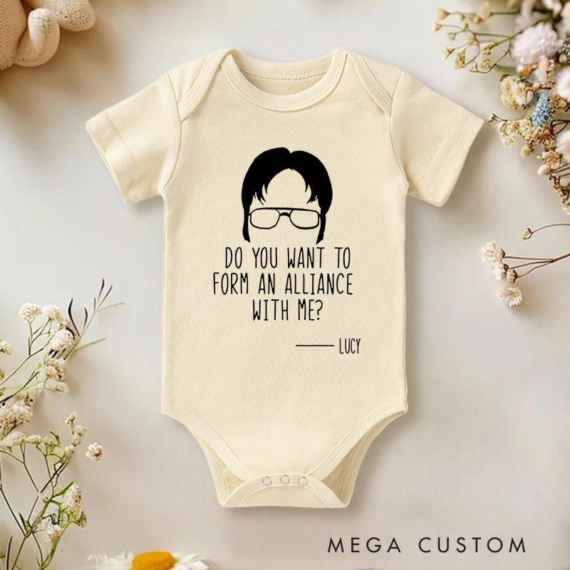 Personalized Do You Want to Form an Alliance with Me Fun Pop Culture Baby Onesie