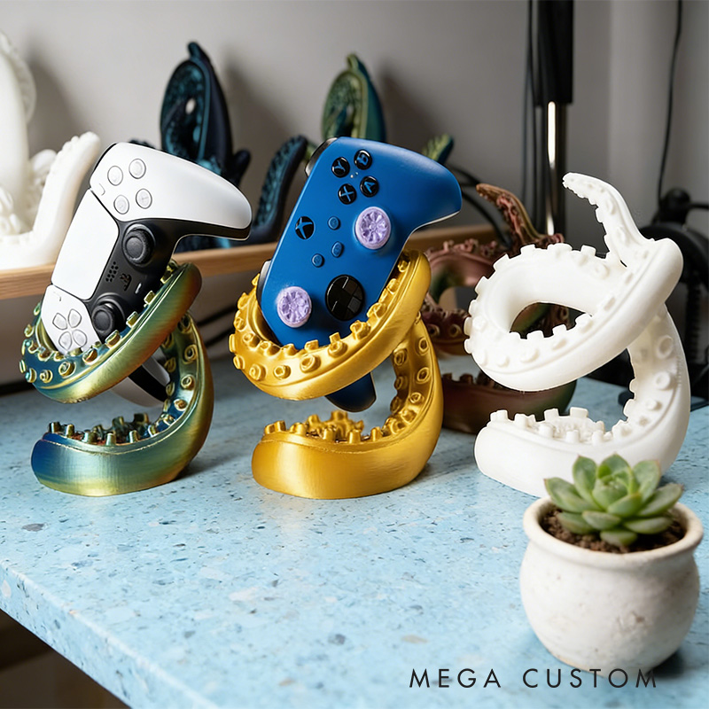 Personalized Tentacle Themed Controller Dock Video Game Controller Holder Gamer Gift 3D Printed Gift for Game Lovers