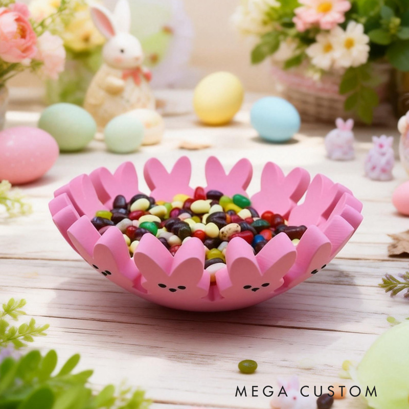 Lovely Bunny Themed Home Decoration Candy Holder Bunny Bowl 3D Printing