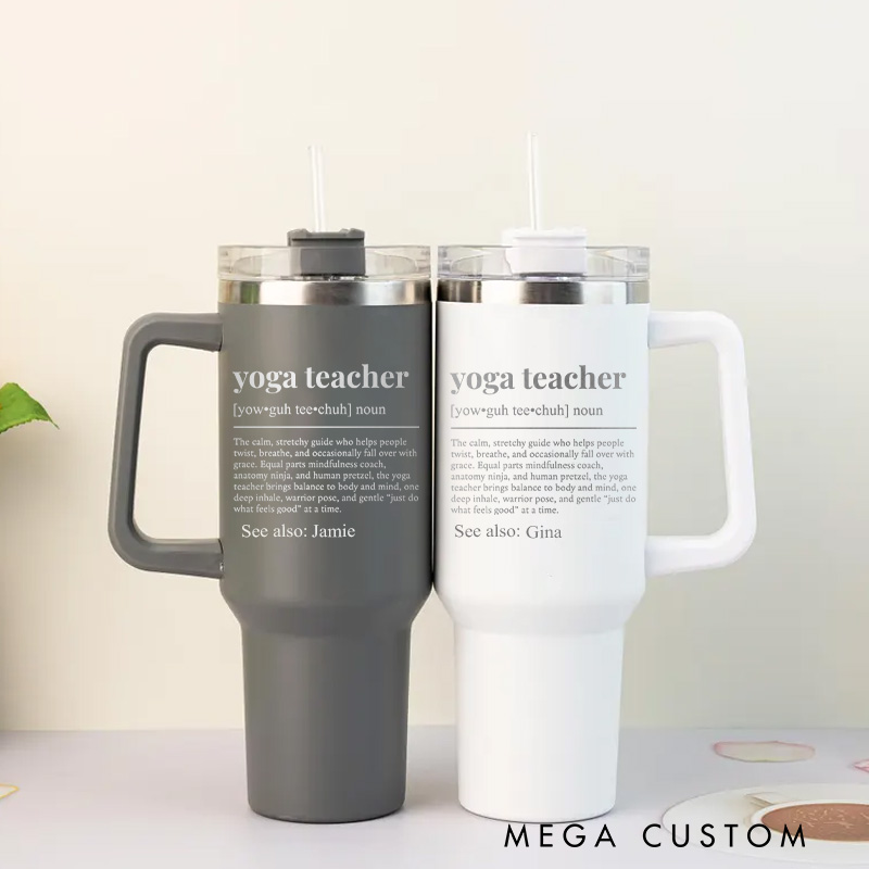 Personalized Yoga Teacher Definition Tumbler Custom Sports Yoga Tumbler Retreat Yoga Teacher Gift for Her Women