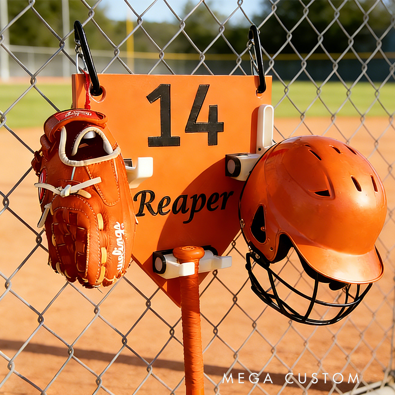 Personalized 3D Printed Dugout Organizer for Baseball and Softball Players   