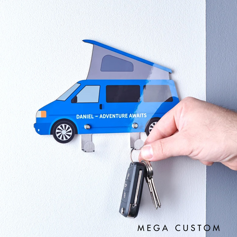 Personalised Campervan Key Hook Custom Rv Key Hook Campervan Wall Decor Outdoor Adventure Lover Gift