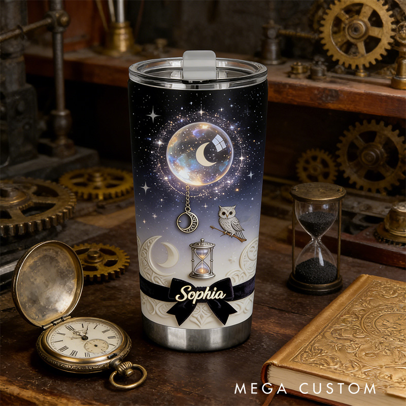 Personalized 2D Flat Celestial Dreams 20oz Tumbler Custom Magic Witch Themed Tumbler for Magic Lovers