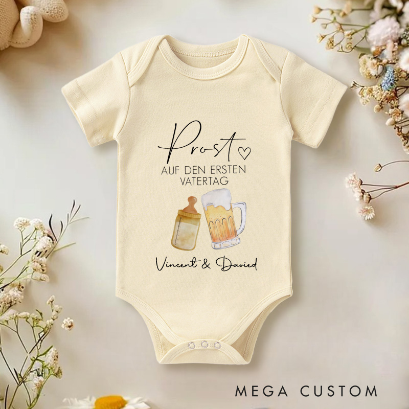 Personalized Cheers Dad Father Son Daughter Baby Onesie Father's Day Gift