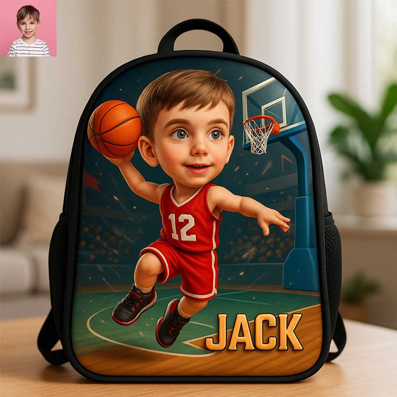 Personalized Basketball Backpack with Custom Name for Kids Who Love the Game 