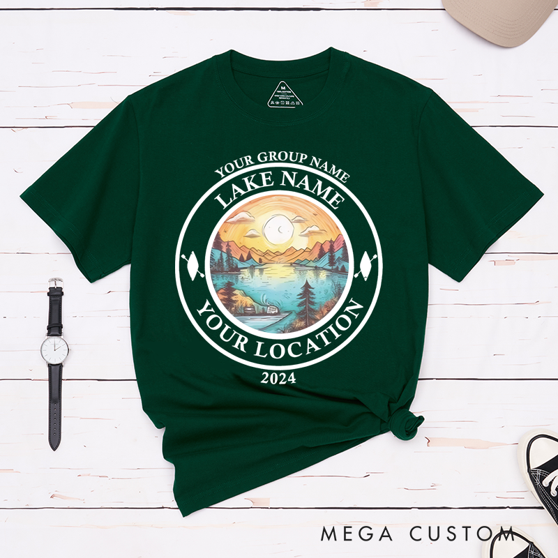 Personalized Lake Adventure T-Shirt Great Gift for Fishing Outdoor Lover