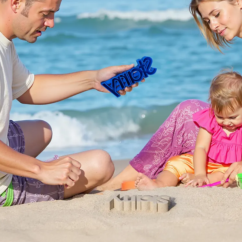 Personalized Sand Mold Custom Name Sand Mold Toy Personalized Beach Toy for Kids Sandbox Stamp Summer Vacation Nameplate
