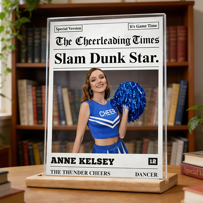 Personalized Cheerleading Magazine Cover Custom Photo and Name Display