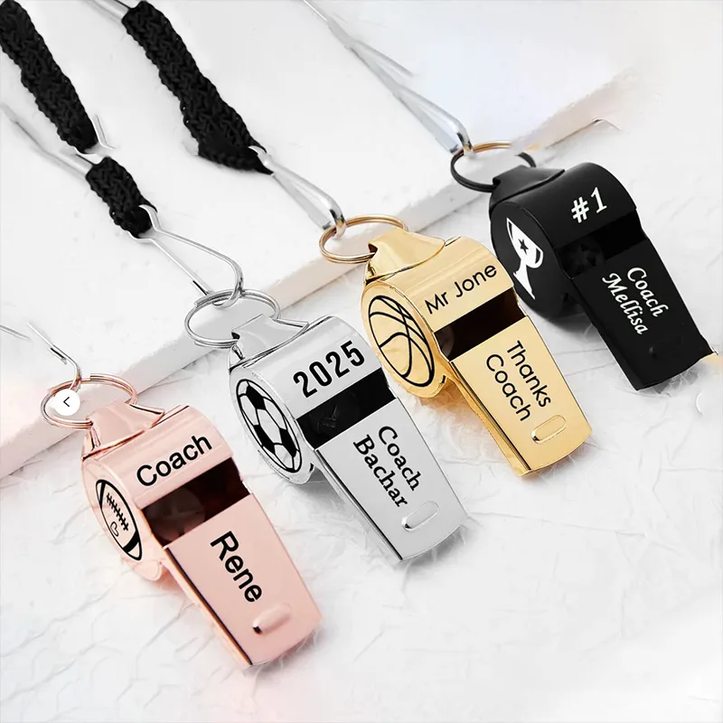 Personalized Coach Whistle with Custom Engraving, Perfect Gift for Coaches, Referees, and Sports Enthusiasts